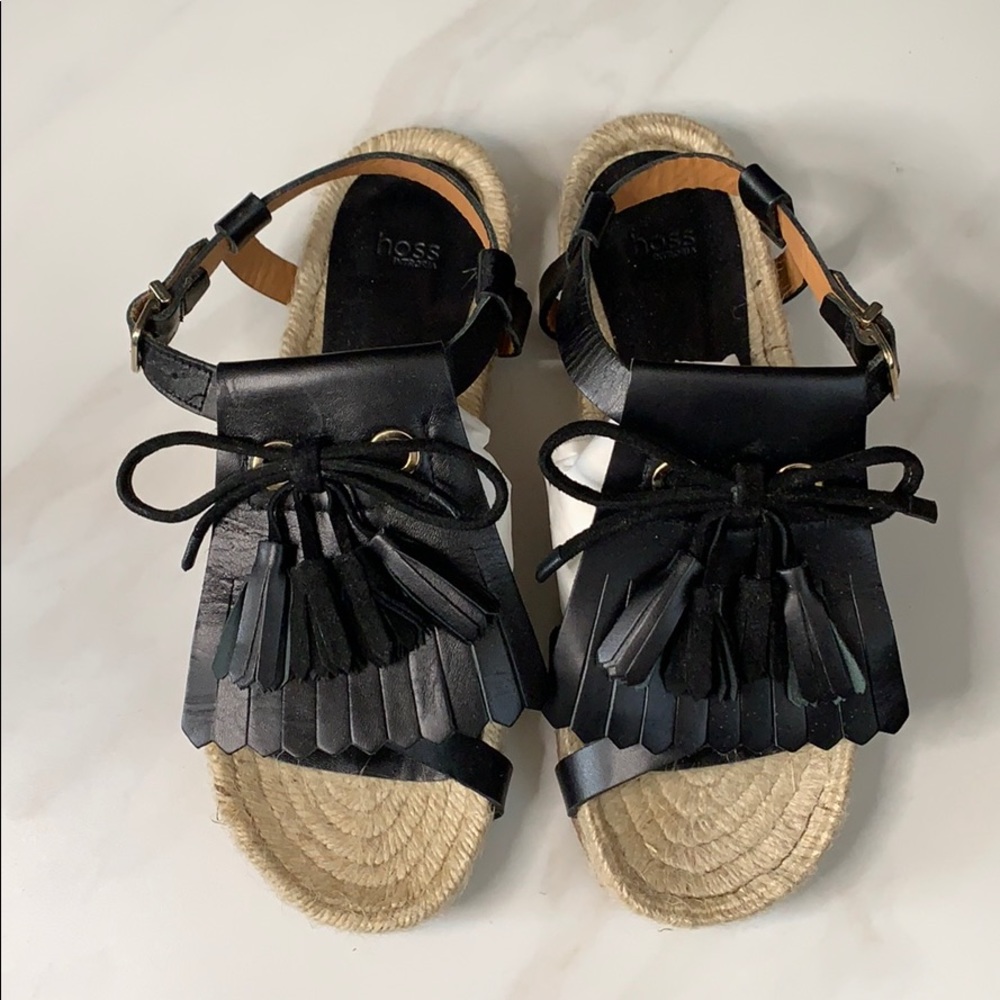 Hoss Intropia Leather Sandals with Tassels